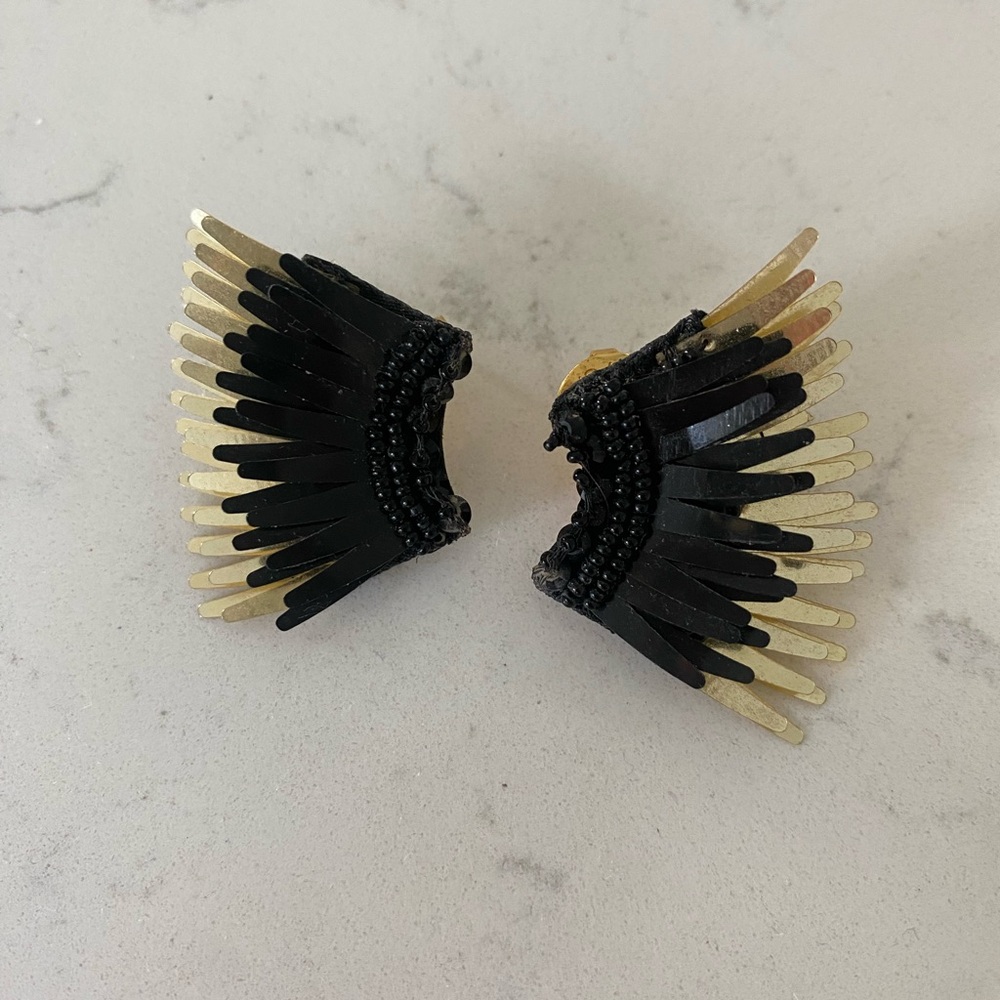 Black and Gold Madeline Earrings- Mignonne Gavigan!!!